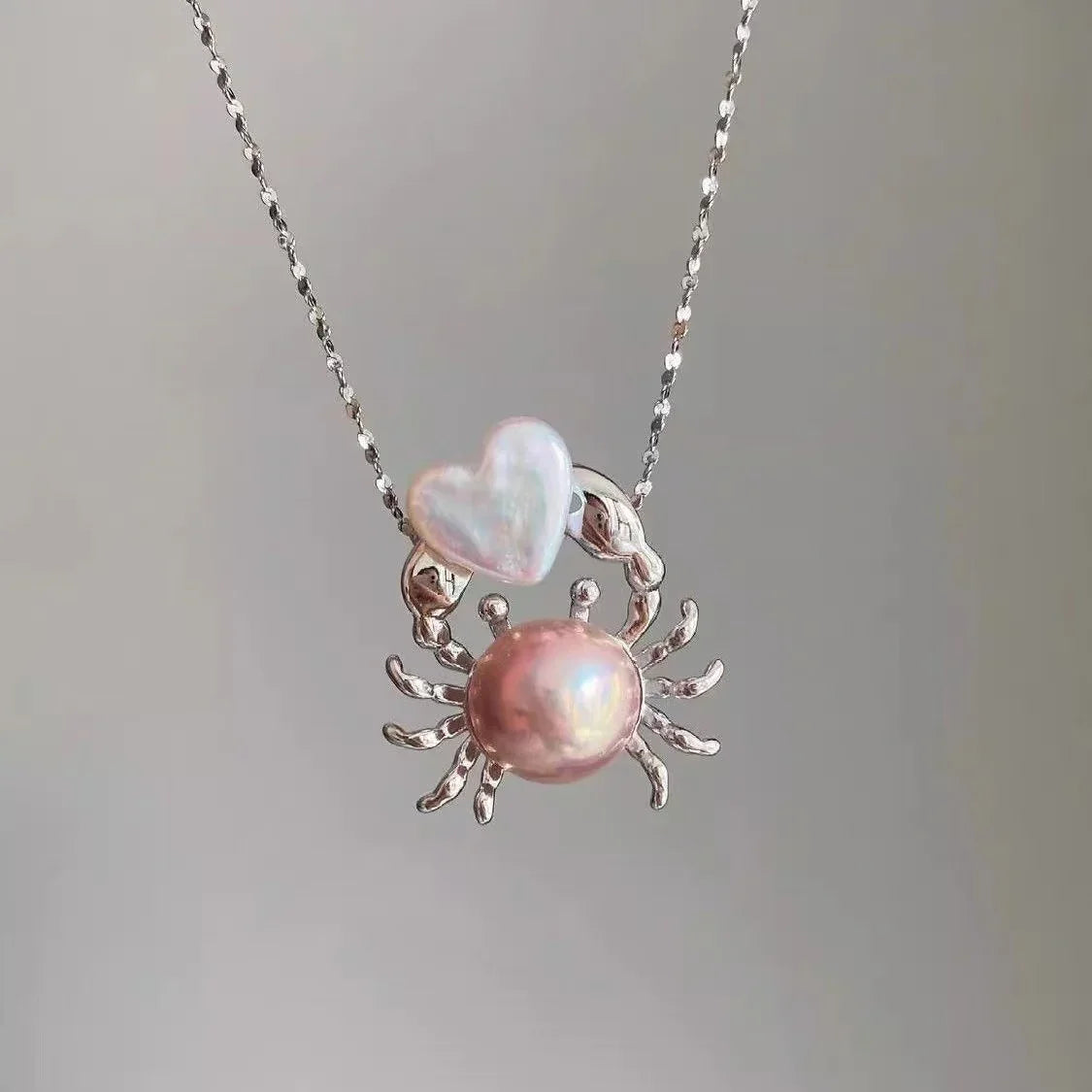 Minimalist And Creative Crab Pearl Necklace For Women